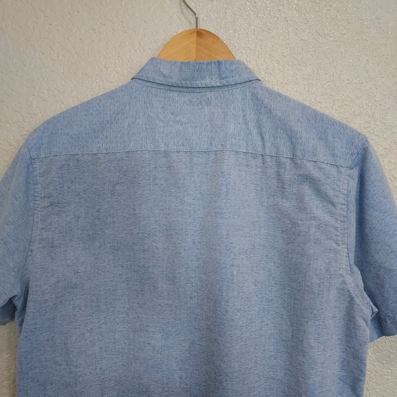 🔴3/$20 Molokai Blue Short Sleeve Button Down Size M - Picture 8 of 10